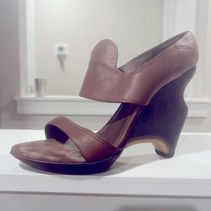ALL SAINTS SPITFIELDS Brown leather, mahogony size 8 heels